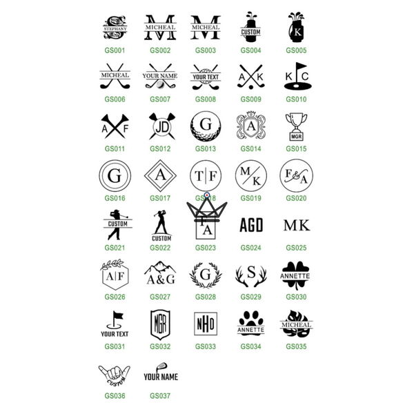 Customizable golf ball stamp, monogram or logo — PAR