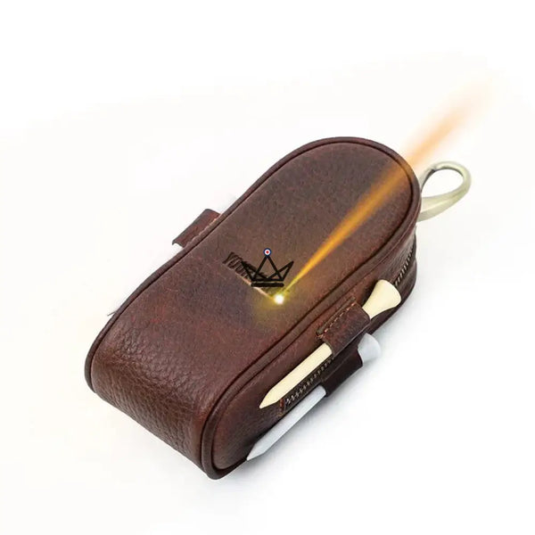 Customizable Leather Golf Ball Case – Voyageur Links | 3 Balls, 4 Tees