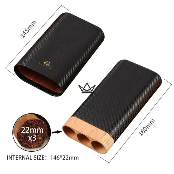 Etui à cigare de voyage - CARBON WOOD - - - Cadeau, Noël, Anniversaire, Original - Atelier Atypique