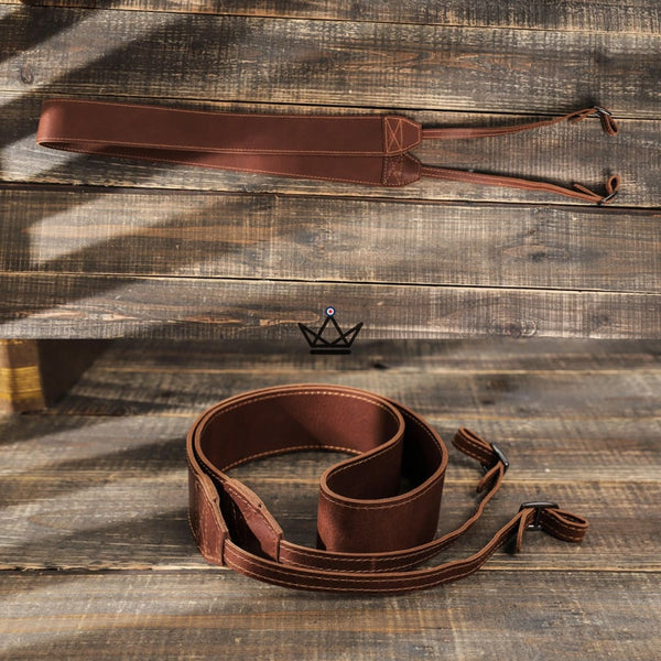 Sangle en Cuir pour Appareil Photo Personnalisable - Voyageur Nomade - - sangle personnalisable - Cadeau, Noël, Anniversaire, Original - Atelier Atypique
