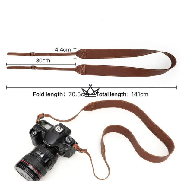 Sangle en Cuir pour Appareil Photo Personnalisable - Voyageur Nomade - - sangle personnalisable - Cadeau, Noël, Anniversaire, Original - Atelier Atypique