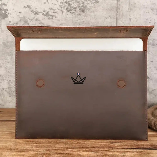 Personalisierbare Macbook-Lederhülle 13"-14" — MISSIVE Voyageur – 2/14