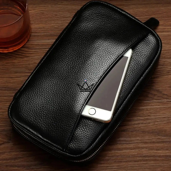 Cave à cigare de voyage en cuir - SPECTRUM STYLE - - cave a cigare - Cadeau, Noël, Anniversaire, Original - Atelier Atypique