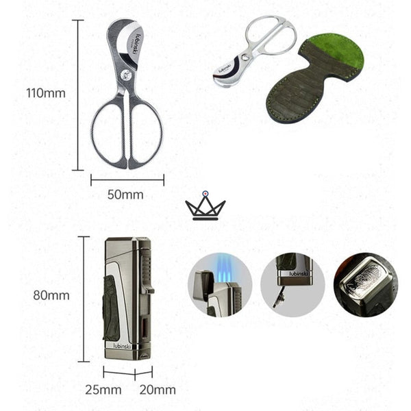 Coffret Cave a cigare et accessoires - Aurelius Luxe - - coffret cigare - Cadeau, Noël, Anniversaire, Original - Atelier Atypique