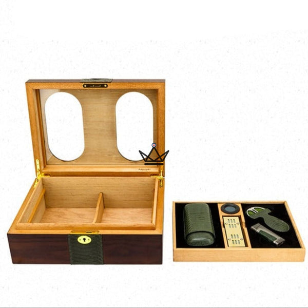 Coffret Cave a cigare et accessoires - Aurelius Luxe - - coffret cigare - Cadeau, Noël, Anniversaire, Original - Atelier Atypique