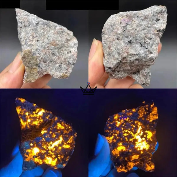 Yooperlite brute fluorescente, pierre qui s'illumine sous UV — LUCIOLE – 4/8