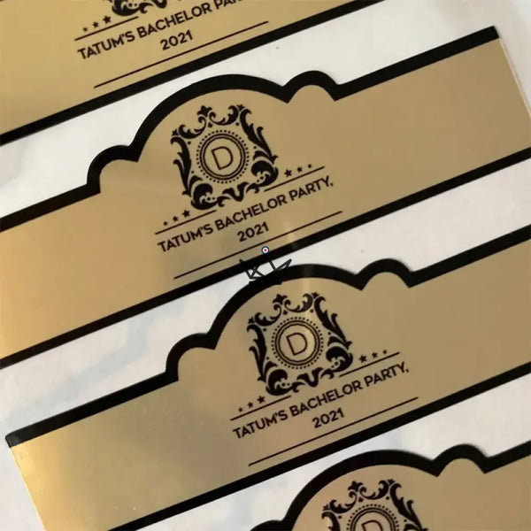 Bagues de cigare personnalisables noir et or, dorure à chaud — BLASON – 2/5