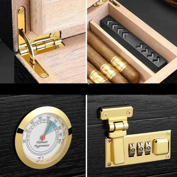 Coffret cave à cigare et accessoires - Enigma Moon - - cave a cigare - Cadeau, Noël, Anniversaire, Original, Fête des pères, fête des mères - Atelier Atypique