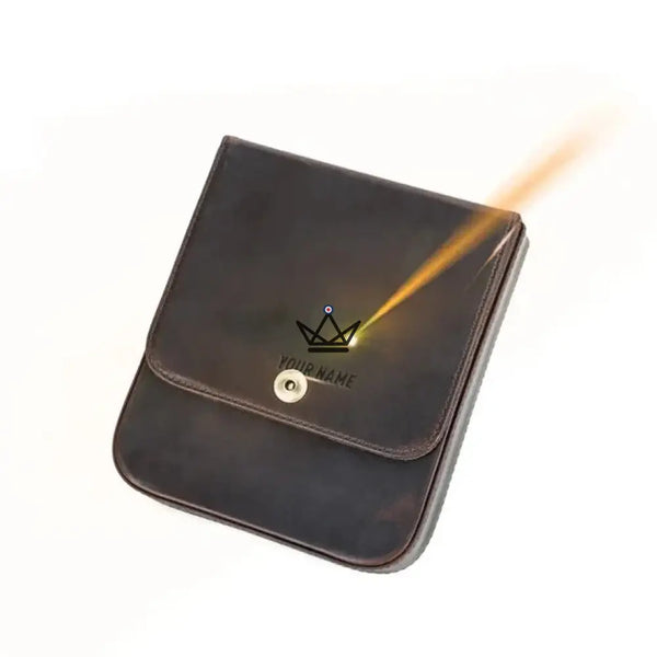 Étui à cigares en cuir personnalisable - Voyageur Quad - - etui cigare personnalisable - Cadeau, Noël, Anniversaire, Original, Fête des pères, fête des mères - Atelier Atypique