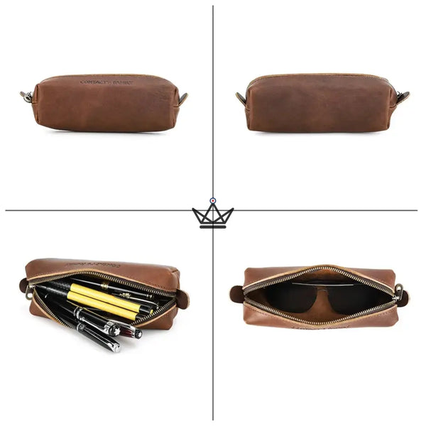 Trousse en Cuir Personnalisable - Stylos & Lunettes — Voyageur Orion – 9/9
