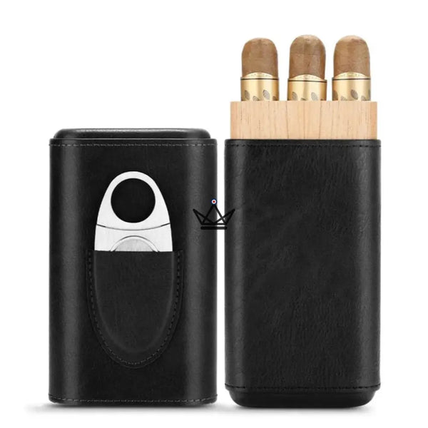 Etui à cigares et Coupe-Cigare - MIRLOS WOOD - - etui cigare - Cadeau, Noël, Anniversaire, Original, Fête des pères, fête des mères - Atelier Atypique