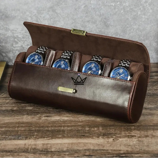 Étui Montre Voyage Cuir Personnalisable 1 à 4 Montres — Voyageur CAPSULE – 4/17
