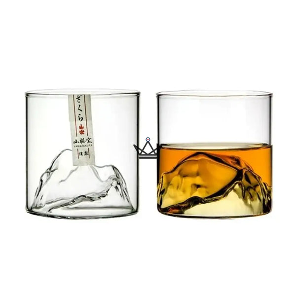 Verre à whisky montagne 3D en coffret bois — SOMMET – 5/8