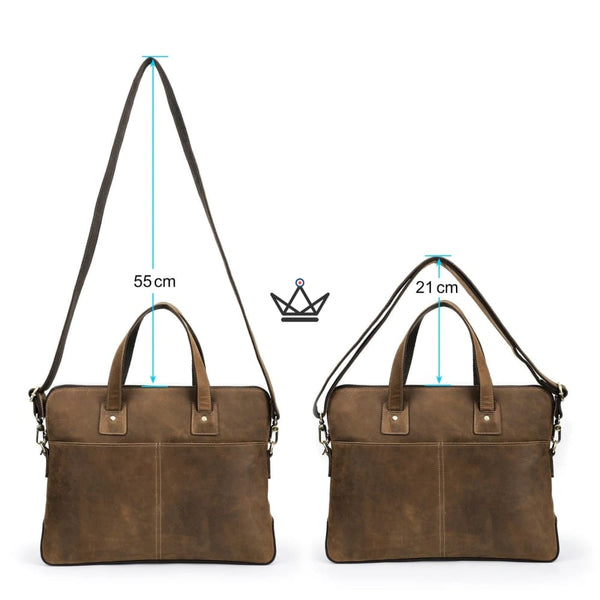 Sacoche de travail en cuir personnalisable - Manhattan - - Sacoche personnalisable - Cadeau, Noël, Anniversaire, Original - Atelier Atypique