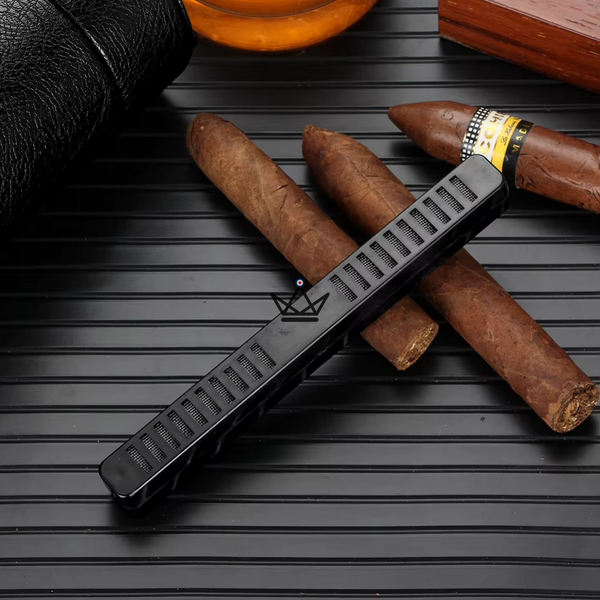 Cave à cigares de voyage ORBAL Edition — cylindrique cuir véritable & cèdre, 5 à 10 cigares, Noir ou Marron