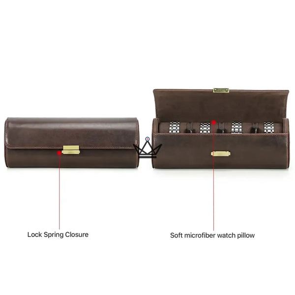 Étui Montre Voyage Cuir Personnalisable 1 à 4 Montres — Voyageur CAPSULE – 6/17