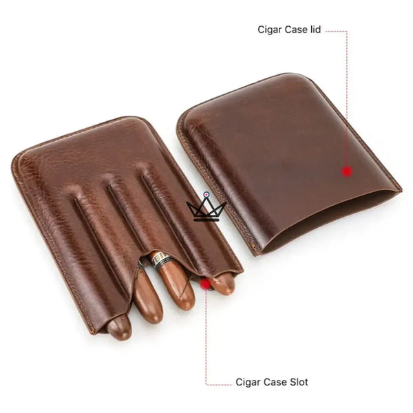 Etui 4 cigares en cuir personnalisable - Voyageur Elixir - - etui cigare personnalisable - Cadeau, Noël, Anniversaire, Original, Fête des pères, fête des mères - Atelier Atypique