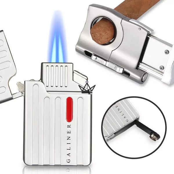 Pack briquet torche et Coupe-cigare - Ignition Pro - - coffret cigare - Cadeau, Noël, Anniversaire, Original - Atelier Atypique