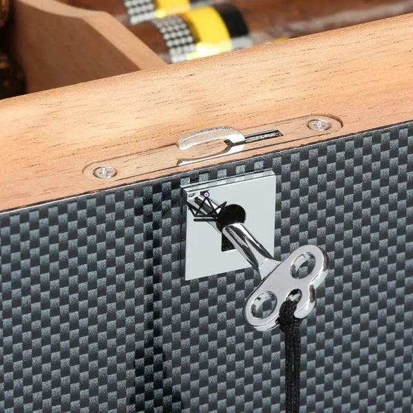 Cave à Cigares - DUAL CARBON - - cave a cigare - Cadeau, Noël, Anniversaire, Original - Atelier Atypique