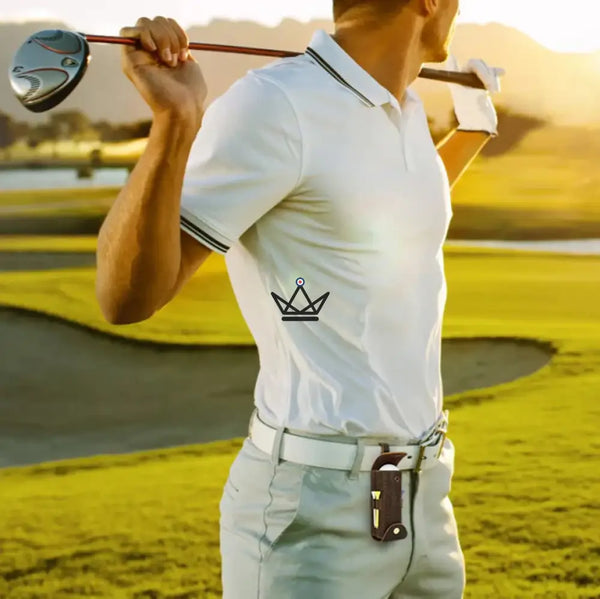 Customizable Leather Golf Ball Pouch –Voyageur Tee Golf | 3 Balls, 4 Tees – 8/9