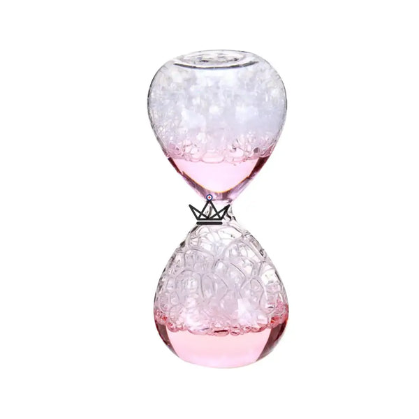 Sablier à bulles en verre, liquide coloré 8 × 20 cm - NIMBUS