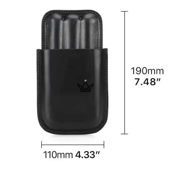 Etui 3 cigares en cuir personnalisable - Voyageur Élégance - - etui cigare personnalisable - Cadeau, Noël, Anniversaire, Original, Fête des pères, fête des mères - Atelier Atypique