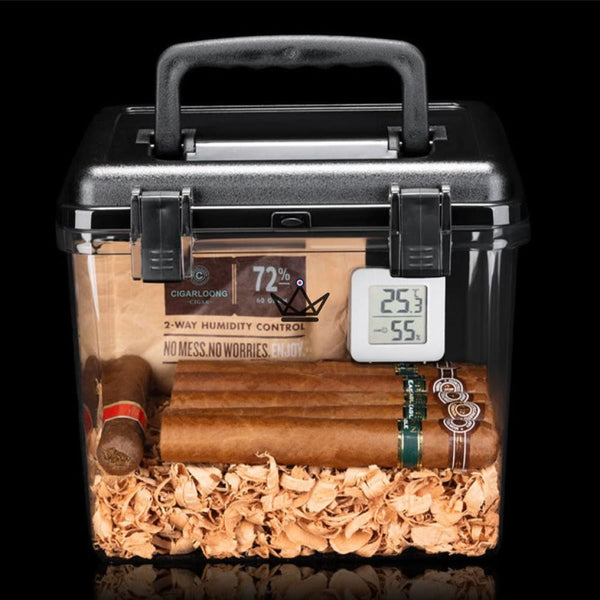 Cave à Cigare Bocal - Square Crystal - - Cave à cigare Out - Cadeau, Noël, Anniversaire, Original - Atelier Atypique