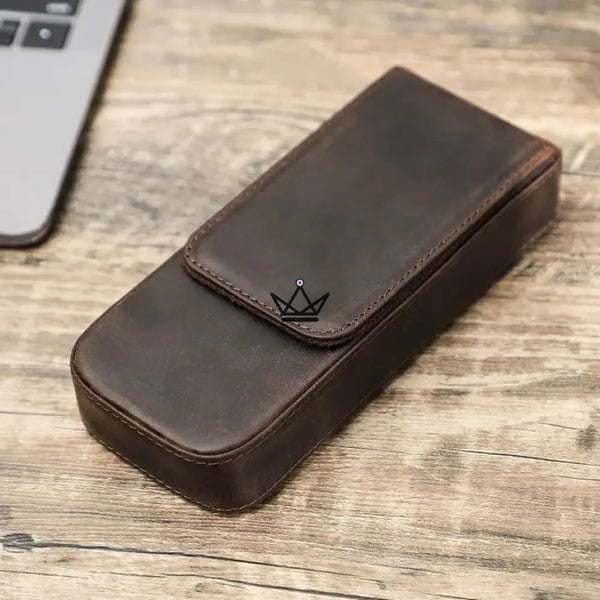 Étui 3 stylos en cuir personnalisable avec plateau amovible — Voyageur TERCET – 8/18