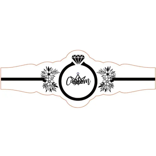 Bagues de cigare personnalisables pour mariage, lot de 60 — ALLIANCE, Modèle 2