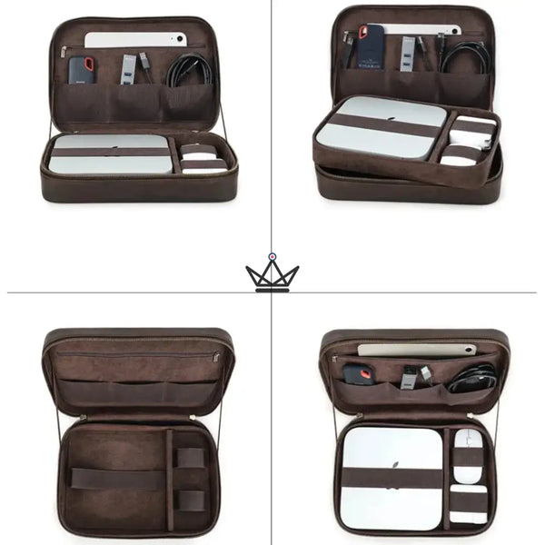 Housse sacoche en cuir pour Apple Mac Mini Personnalisable - Voyageur MacPod - - housse PC personnalisable - Cadeau, Noël, Anniversaire, Original - Atelier Atypique