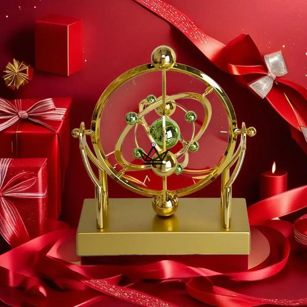 Goldene kinetische Schreibtisch-Skulptur Himmelsorbit - ASTRALIS