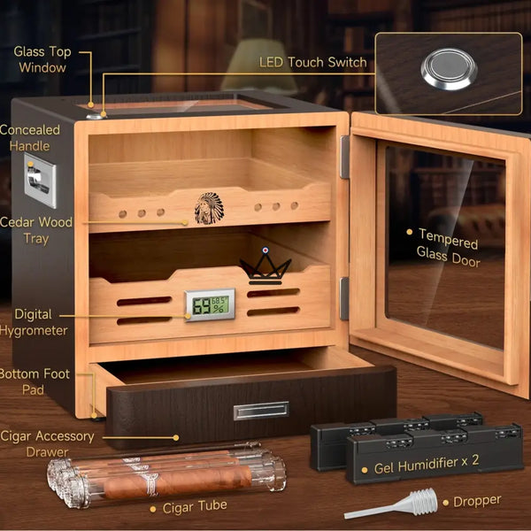 Luxury cedar cigar humidor – Dominion Legacy