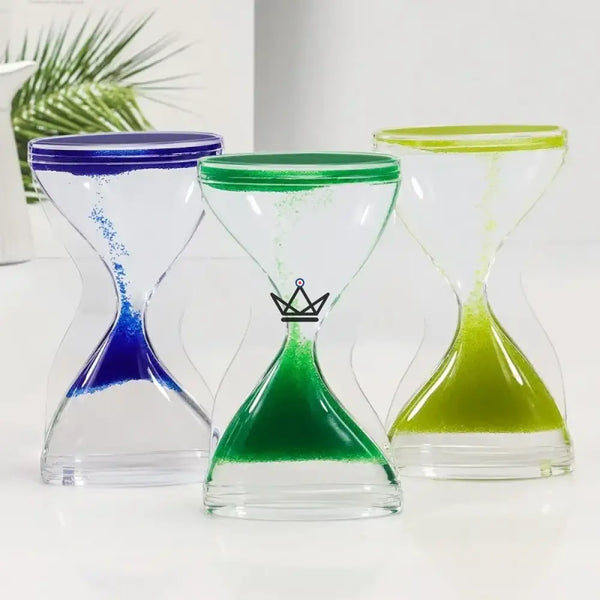 Flüssigkeits-Tropfensanduhr, Anti-Stress-Öltimer — PLUVIA, Grün