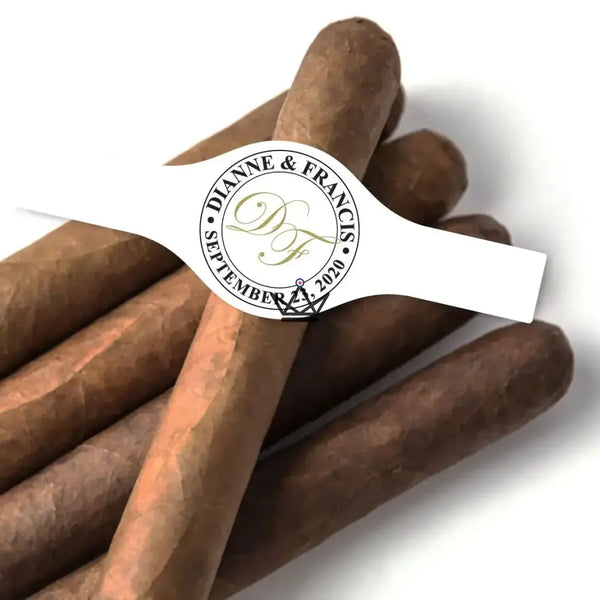 Bagues de cigare personnalisables pour mariage, lot de 60 — ALLIANCE, Modèle 3