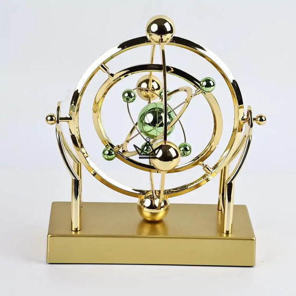 Goldene kinetische Schreibtisch-Skulptur Himmelsorbit - ASTRALIS