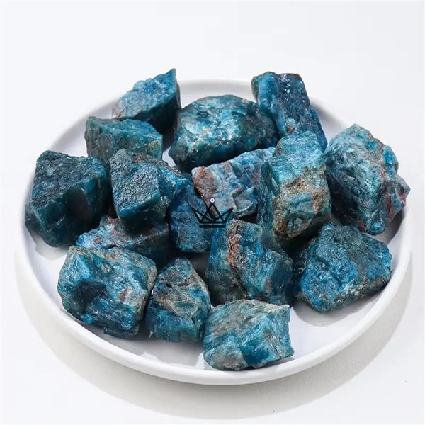 Minéraux bruts à collectionner, pierres naturelles à l'unité ou en sachet — LITHOS, Apatite bleue / 1 pièce
