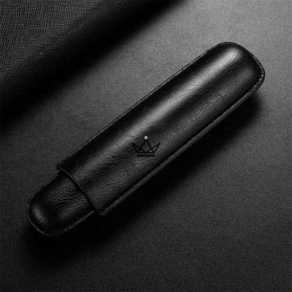 Étui à cigare individuel en cuir de vachette télescopique — SOLITAIRE – 11/30