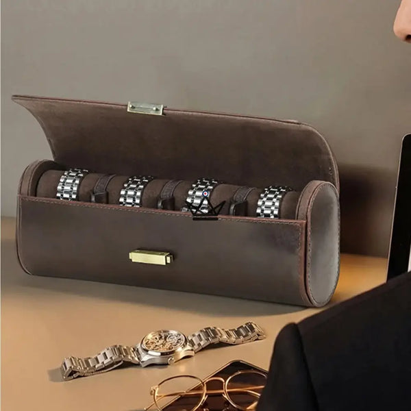 Étui Montre Voyage Cuir Personnalisable 1 à 4 Montres — Voyageur CAPSULE – 5/17