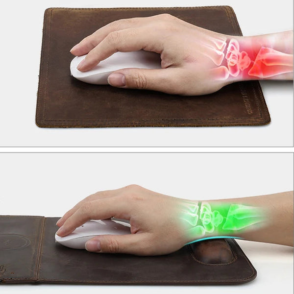 Tapis de souris personnalisable en cuir avec chargeur Sans Fil — Voyageur Magellan – 6/11