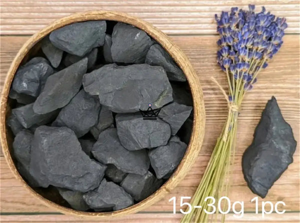 Minéraux bruts à collectionner, pierres naturelles à l'unité ou en sachet — LITHOS, Shungite / Sachet 50 g
