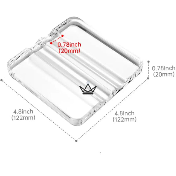 Cendrier cigare en verre transparent - Crystal Duo