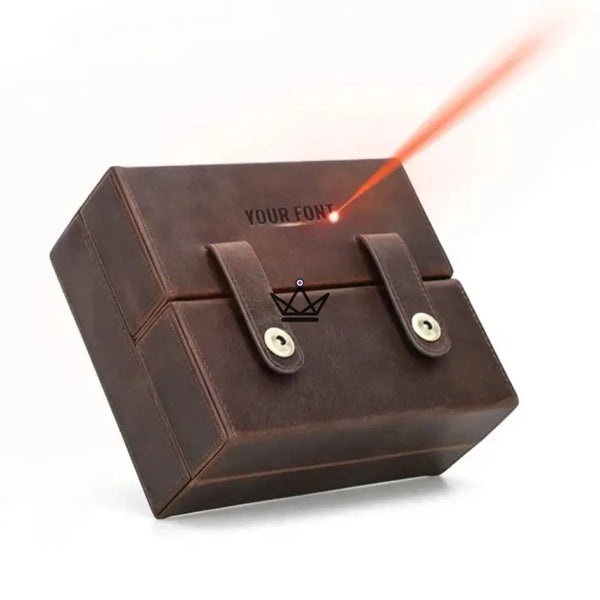 Cave à Cigares en Cuir personnalisable - Voyageur King - - etui cigare personnalisable - Cadeau, Noël, Anniversaire, Original, Fête des pères, fête des mères - Atelier Atypique