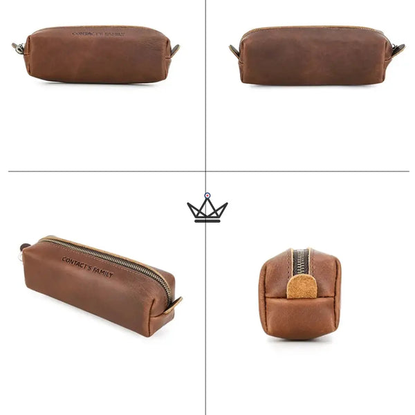 Trousse en Cuir Personnalisable - Stylos & Lunettes — Voyageur Orion – 8/9