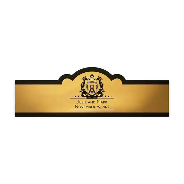 Bagues de cigare personnalisables noir et or, dorure à chaud — BLASON – 5/5