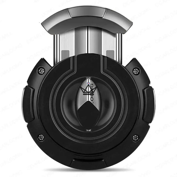 Runder 2-in-1-Zigarrenscherer mit geradem und V-förmigem Schnitt, Geschenkset — KUKLOS ORIGINAL – 12/26
