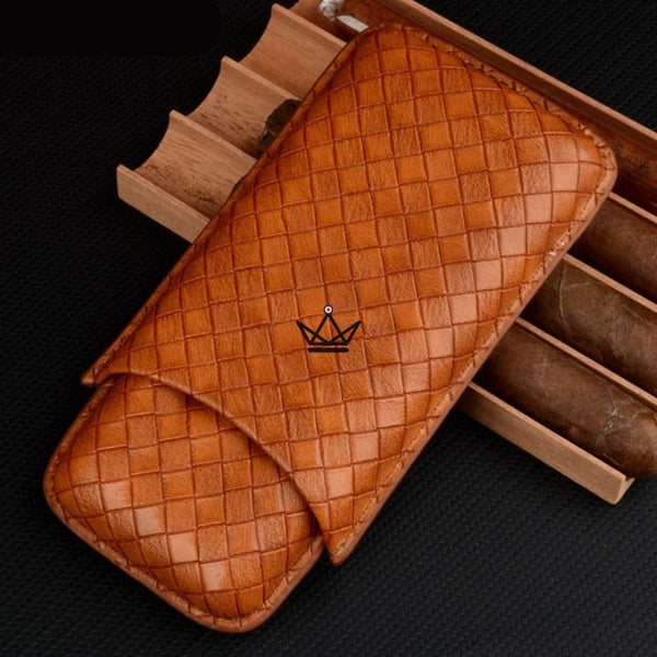 Leather cigar case - GRID Optimus