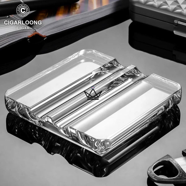 Cendrier cigare en verre transparent - Crystal Duo