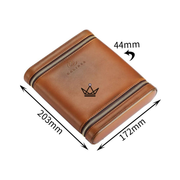 Etui de voyage cuir ZIPY - 6 cigares