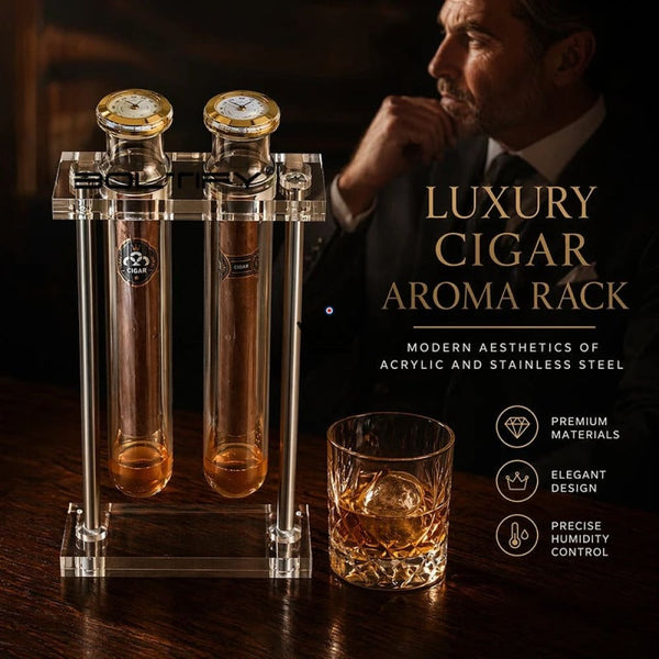 Cigar Infuser Double Tube Glass Hygrometer - INFUSIO TWIN