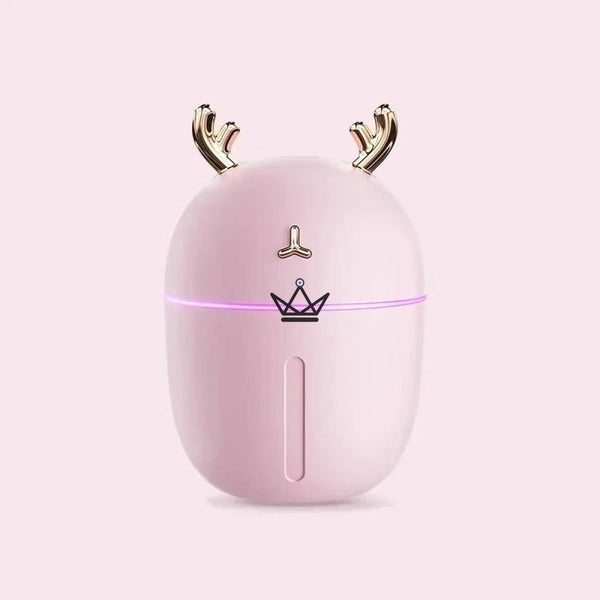 YAKO Aroma-Diffuser – Kleines LED-Reh, 3 Farben, Rosa
